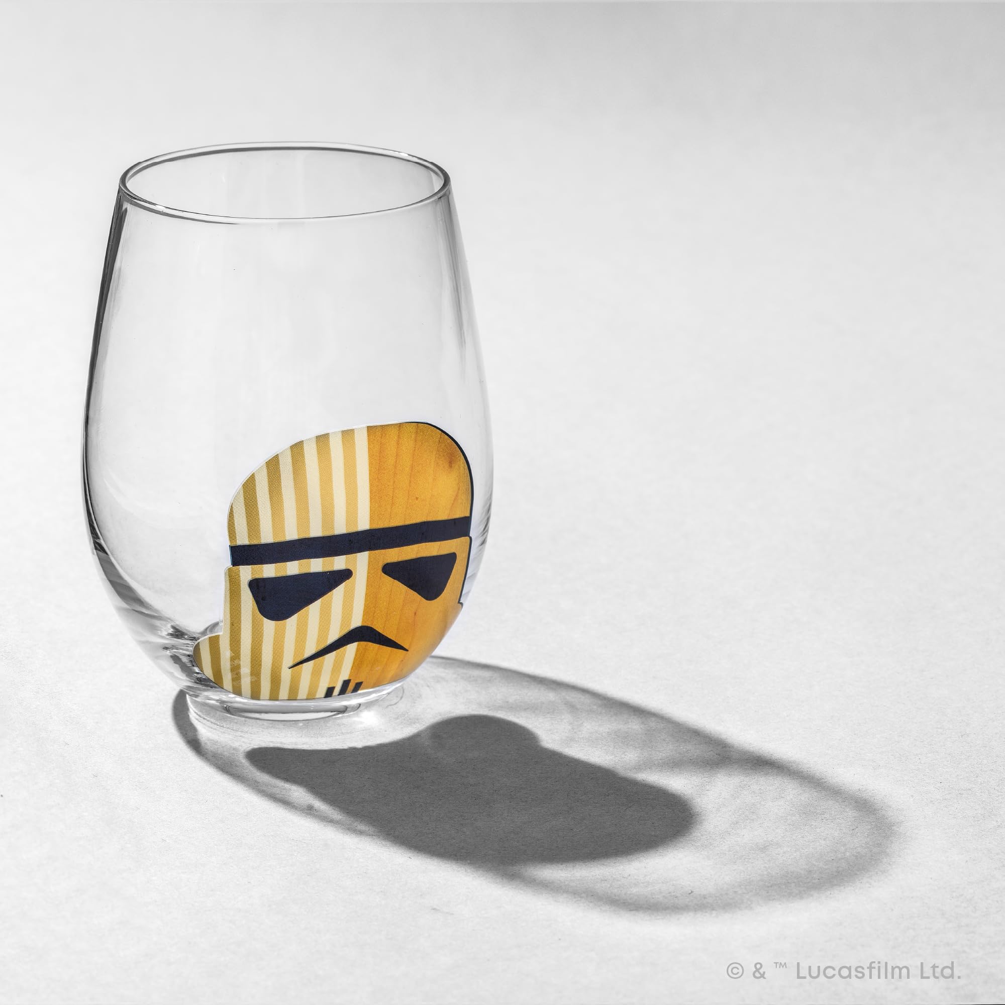 JoyJolt Star Wars™ Helmet Hues Tumblers Stemless Glasses. Set of 4 Large 19oz Glass Drinking Glasses, Wars Kitchen Gifts and, Collectibles for Adults