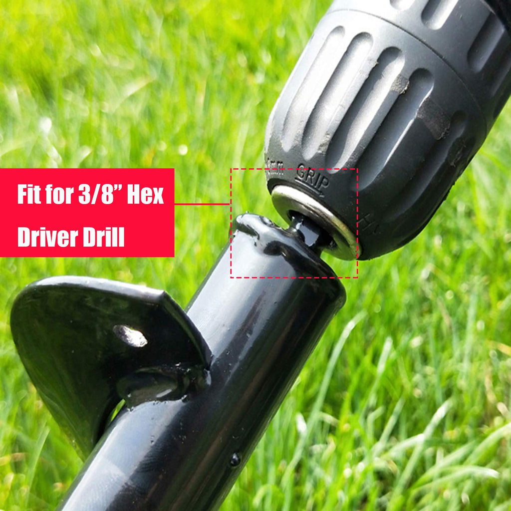 Jayzod Auger Drill bit for Planting 1.6x8.7& 4x12 Garden Auger Spiral Drill Bit,Bulb & Bedding Plant Augers,Plants Drill bit for 3/8” Hex Drive Drill