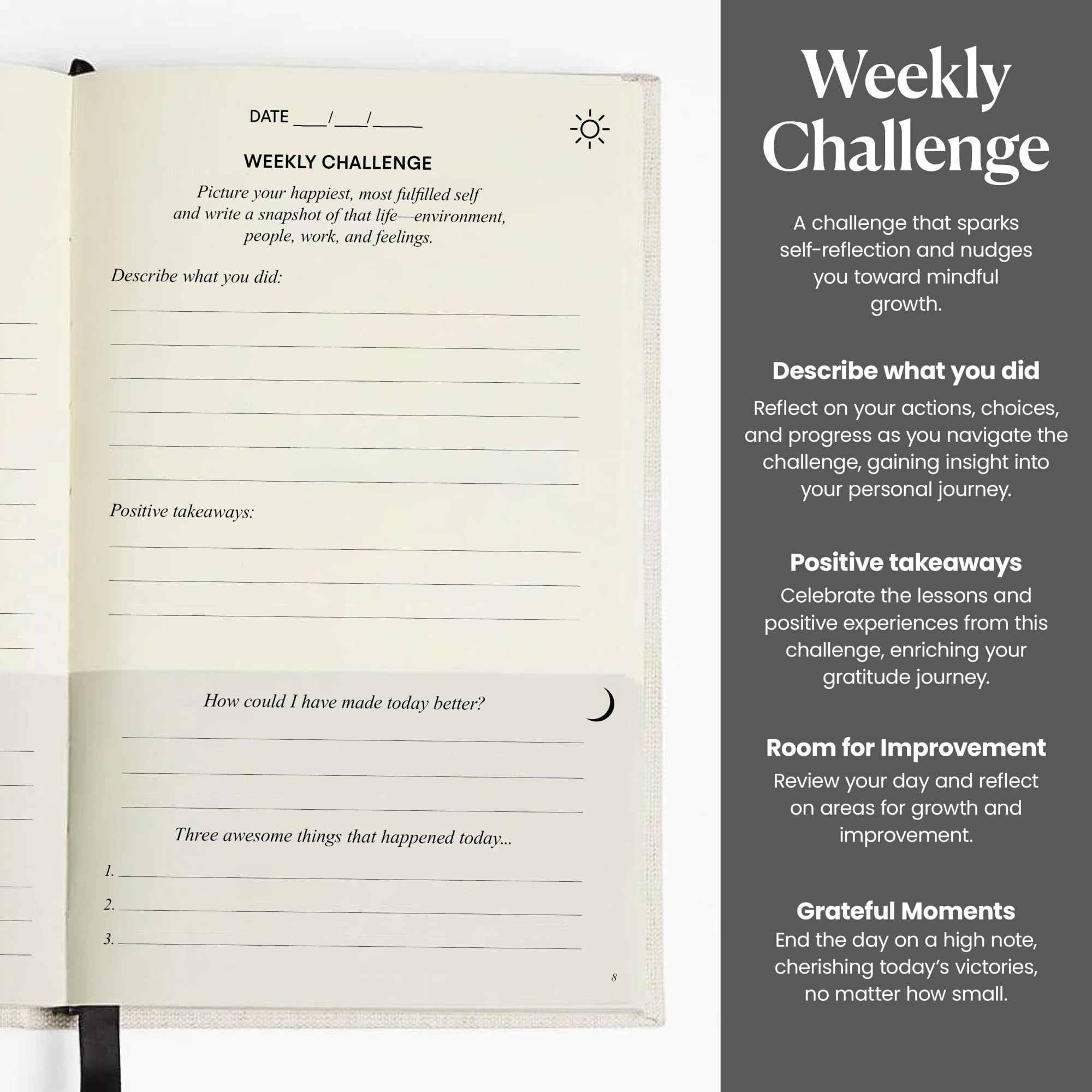 The Original Gratitude Journal 2026 - 5 Minute Gratitude Practice with Inspiring Quotes and Mindful Prompts for Affirmation, Reflection & Wellness - Daily Happiness Journal for Women & Men by Thankful Path