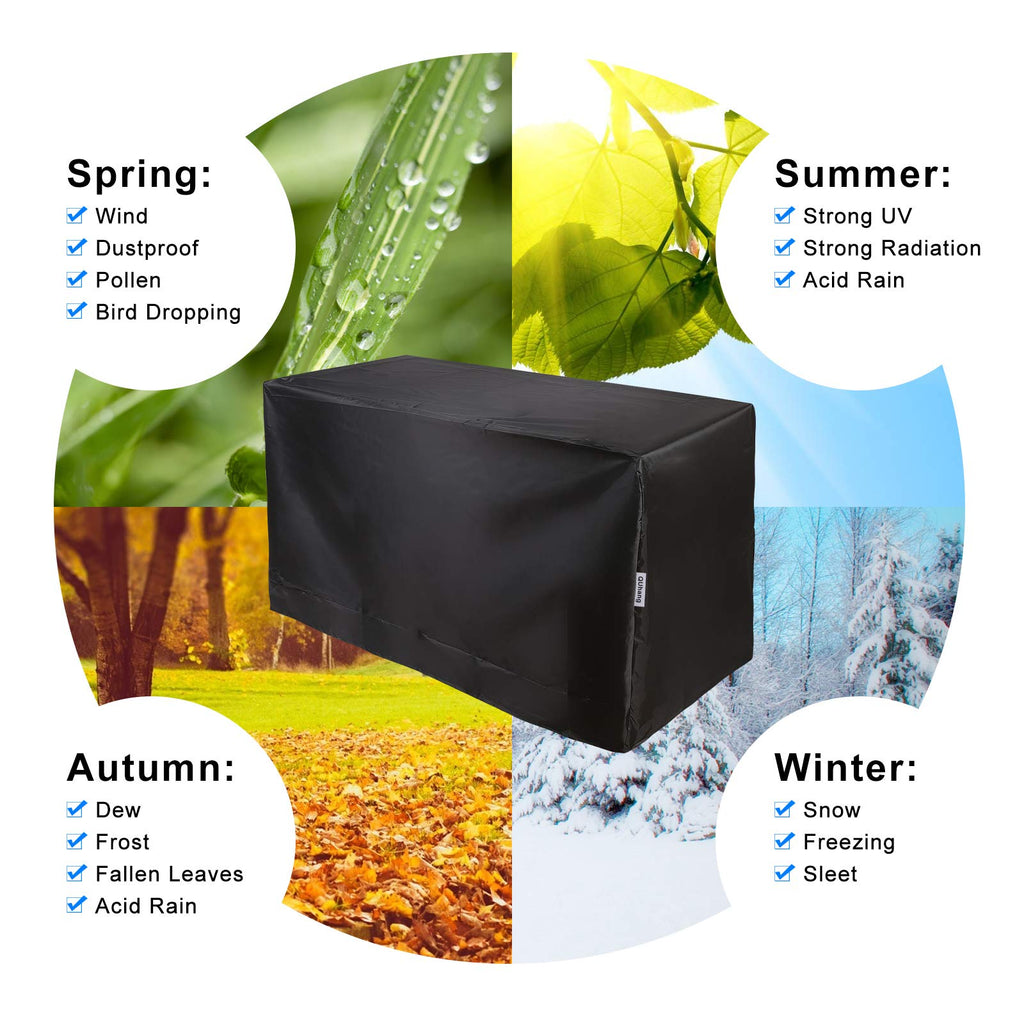 Patio Furniture Cover, Waterproof Outdoor Garden Table Cover Heavy Duty 210D Anti-UV Furniture Set Protective Cover Patio Table and Chair Cover (49" L x 49" W x 29" H)