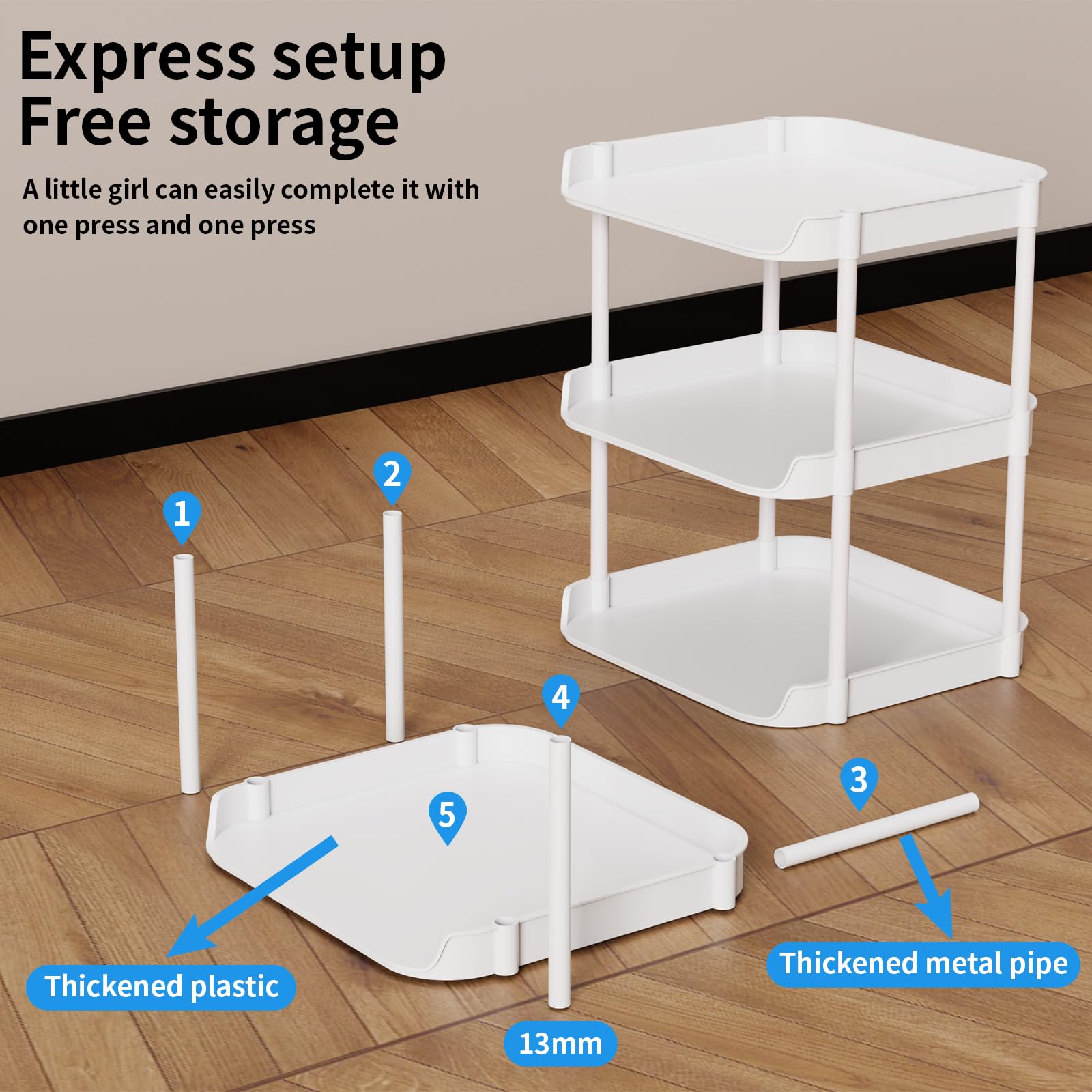 Altdnmaf Narrow Shoe Storage Rack, Compact Single Shoerack Stand for Slim Space, Stackable Tall Thin Show Tower, Solid Plastic Shelves, for Hallways, Kitchens, Bedrooms Tidy Organizer (White, 6 Tier)
