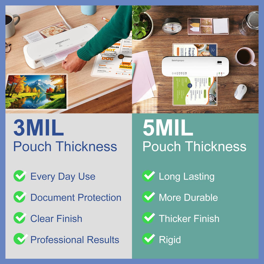 PAPRMA 3-MiL Laminating Sheets 200 Packs, Laminate Pouches Holds 8.5-x-11-inch Sheet, Clear Thermal Laminator Paper 9-x-11.5-inch
