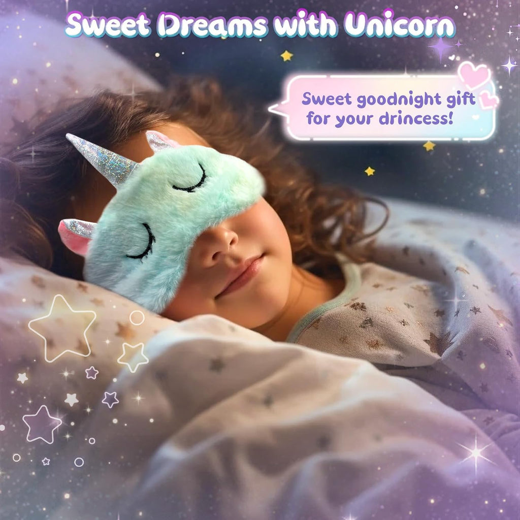 Seyaom Unicorn Gifts for Girls Age 4-12, Unicorn Stuffed Toys Set Christmas Birthday Gifts with Plush Diary Headband Eye Mask Water Bottle for Girls 4 5 6 7 8 9 10 Years Old