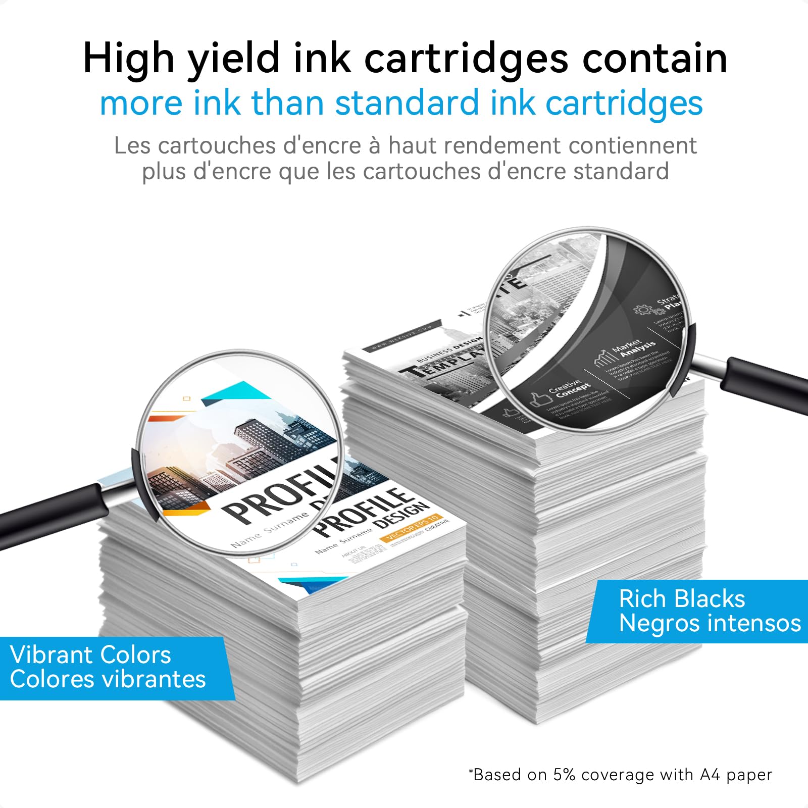 63XL Ink Cartridge Black for HP 63 Ink Cartridges for HP63 for HP63XL Black, Compatible for HP Envy 4520 4522 Officejet 3830 5255 3833 4650 DeskJet 3630 3632 1112 Printer