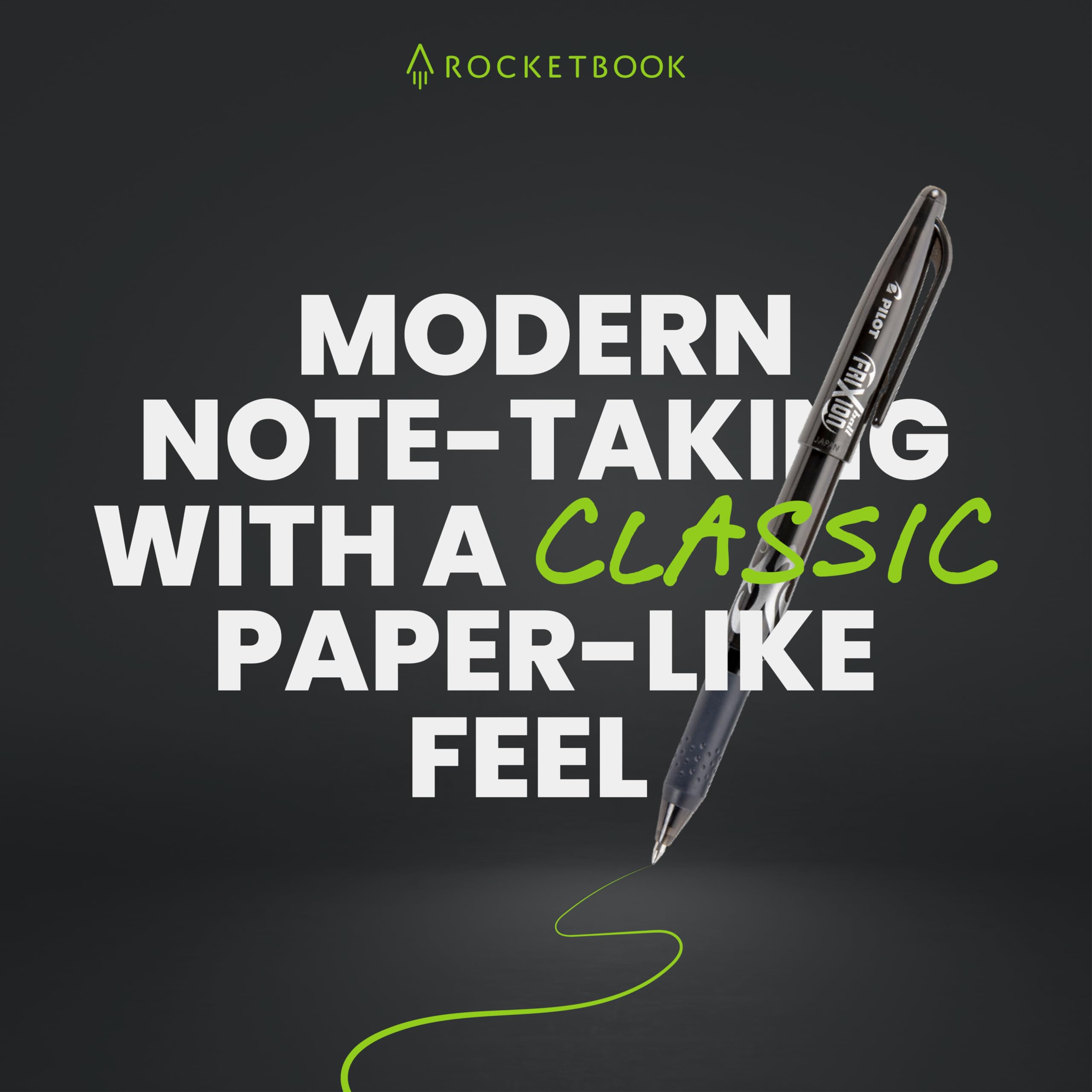 Rocketbook New Mini Reusable Smart Notepad, Pocket Size Notebook 3.5x5.5, Black - Dotted Pages, App-Connected, Erasable, Ideal for On-The-Go List Taking & Quick Notes Anywhere