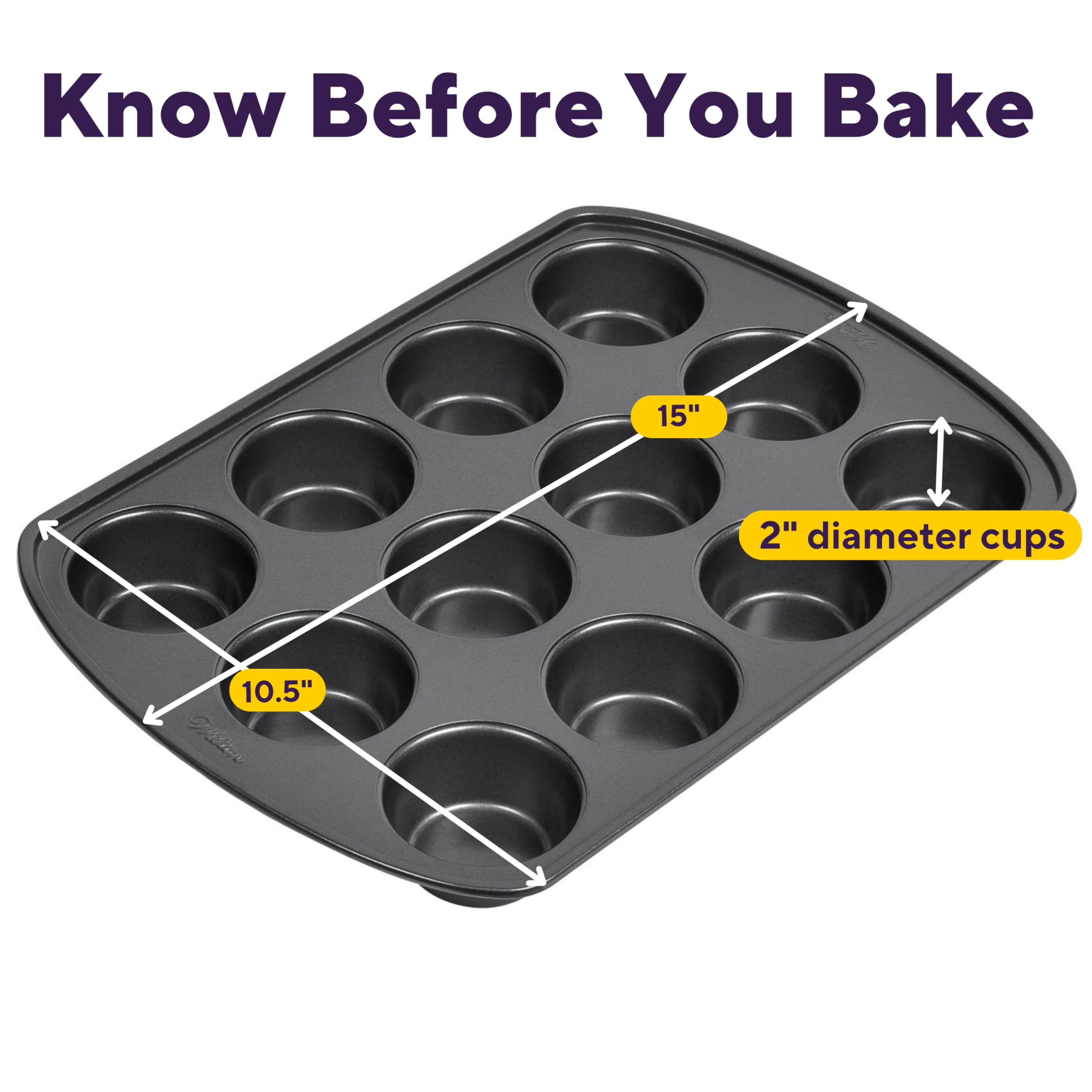 Wilton 2105-6789 Perfect Results Nonstick 12-Cup Muffin Pan
