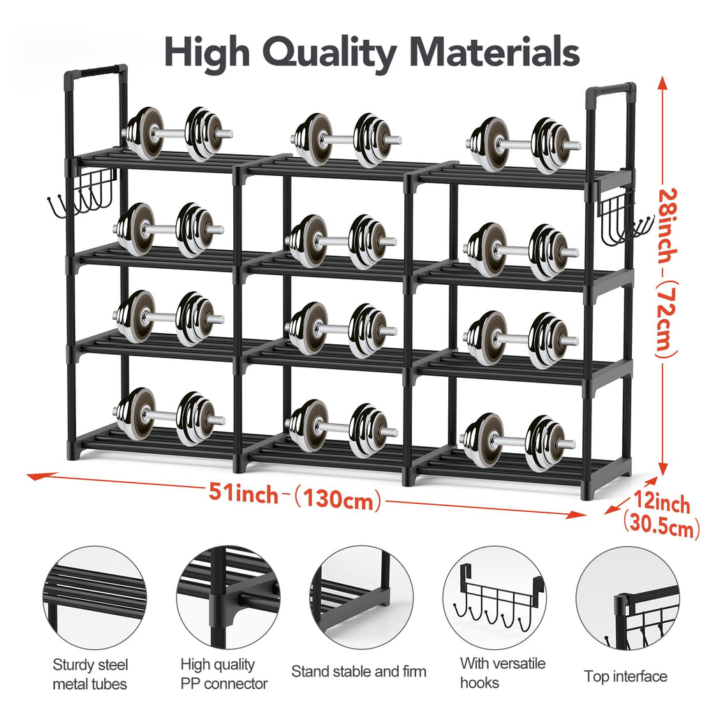 4 Tier Shoe Rack, Wide Shoe Racks,Holds 24-30 Pairs of Shoes,Shoes Rack for Closet,Show Rack
