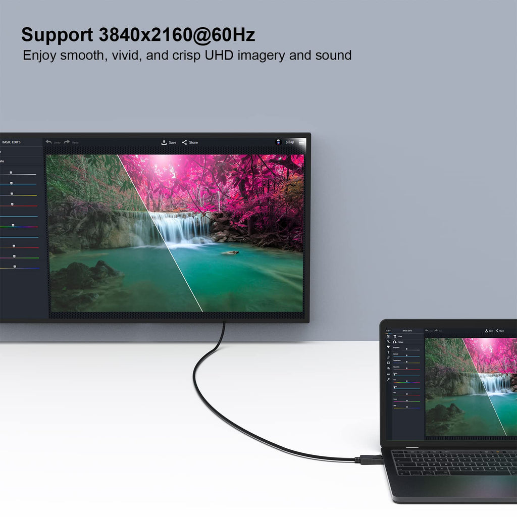 BENFEI [VESA Certified DisplayPort to DisplayPort 6 Feet Cable 2 Pack, DP to DP Male to Male Cable, Supports 4K@60Hz, 2K@165Hz Compatible for Lenovo, Dell, HP, ASUS