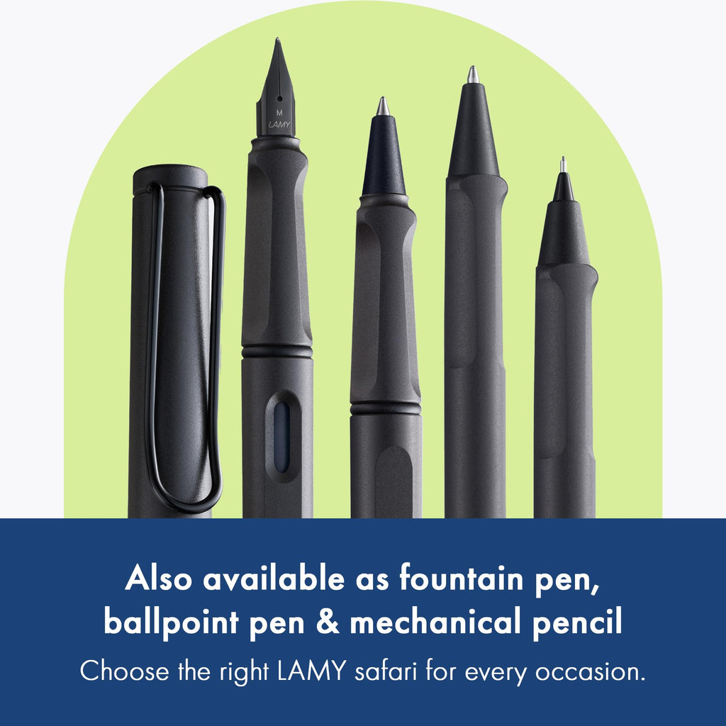 LAMY safari umbra - Rollerball Pen with ergonomic grip & line width M - for pleasant long writing - made of robust ASA plastic - including rollerball refill LAMY M 63 in blue