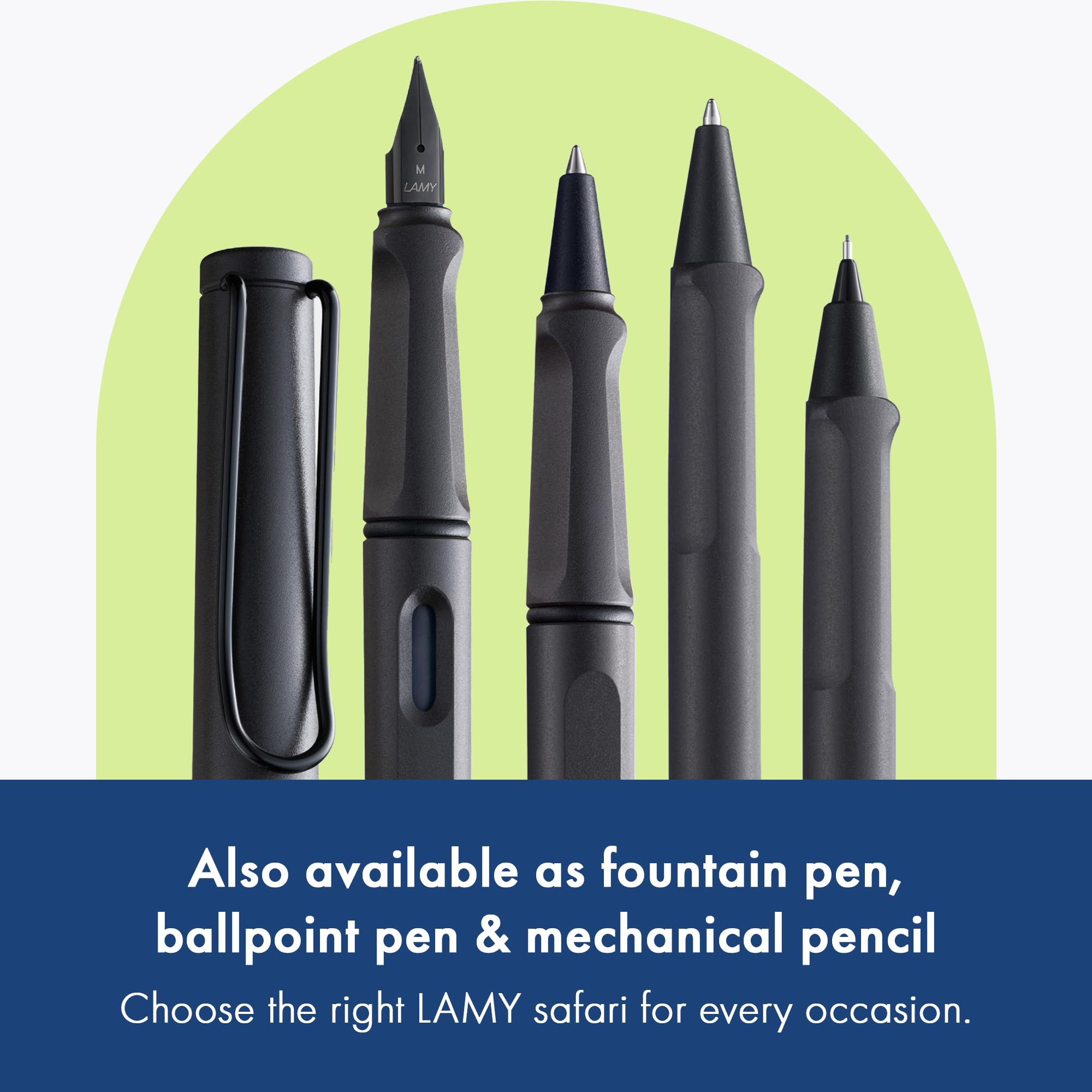 LAMY safari umbra - Rollerball Pen with ergonomic grip & line width M - for pleasant long writing - made of robust ASA plastic - including rollerball refill LAMY M 63 in blue