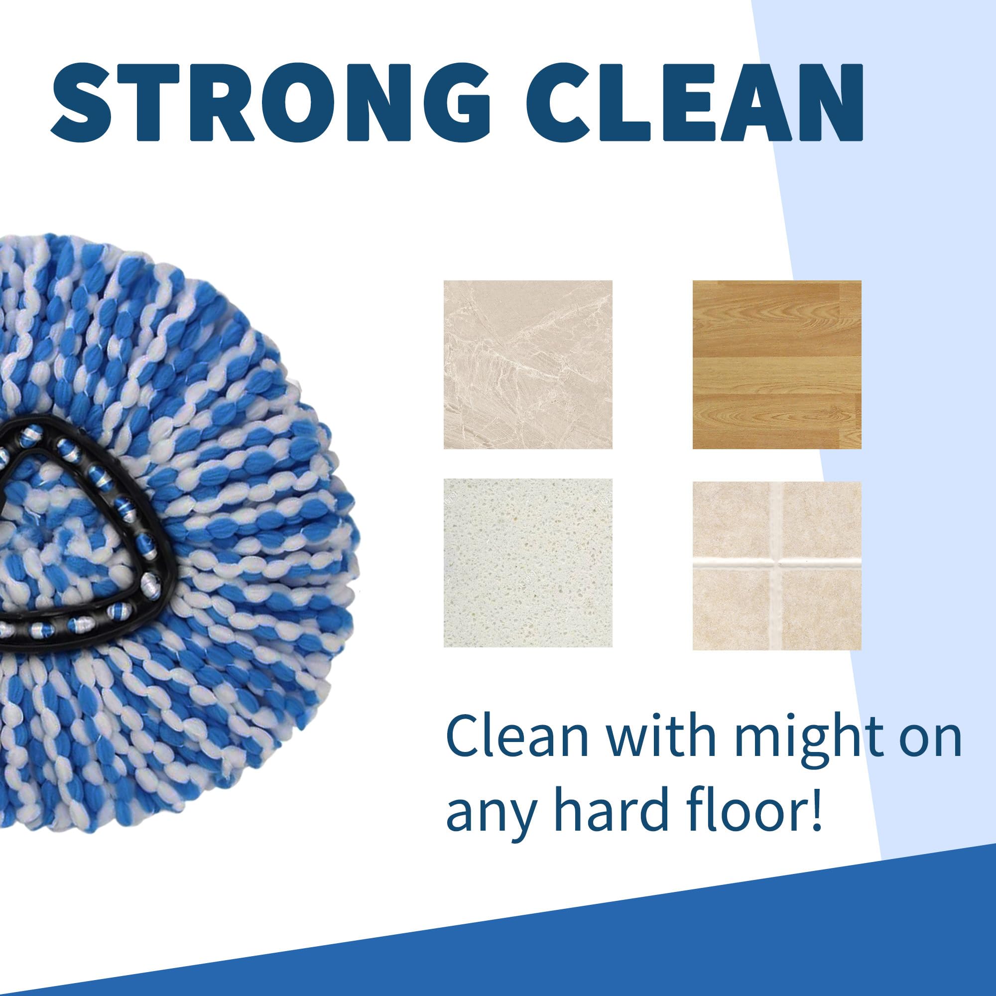 Bibikulala 10 Pack Spin Mop Head Refill for Vileda Mop Head, Mop Head Replacement for 2 Tank System