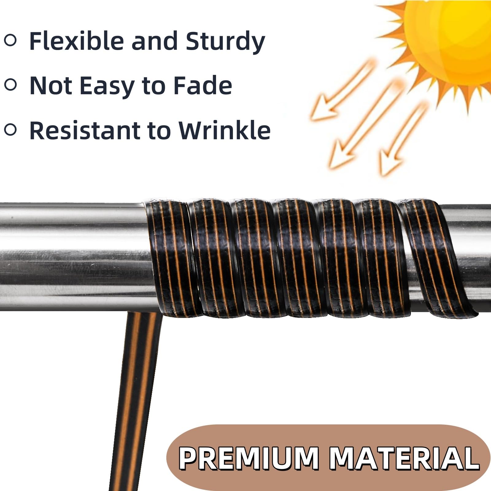Covzoe 459Ft Wicker Repair Kit, Rattan Patio Chair Sofas Furniture Repair Supplies, Gradiant Coffe Brown Exlong Weaving Webbing Replacement Part for Outdoor Lawn Furniture