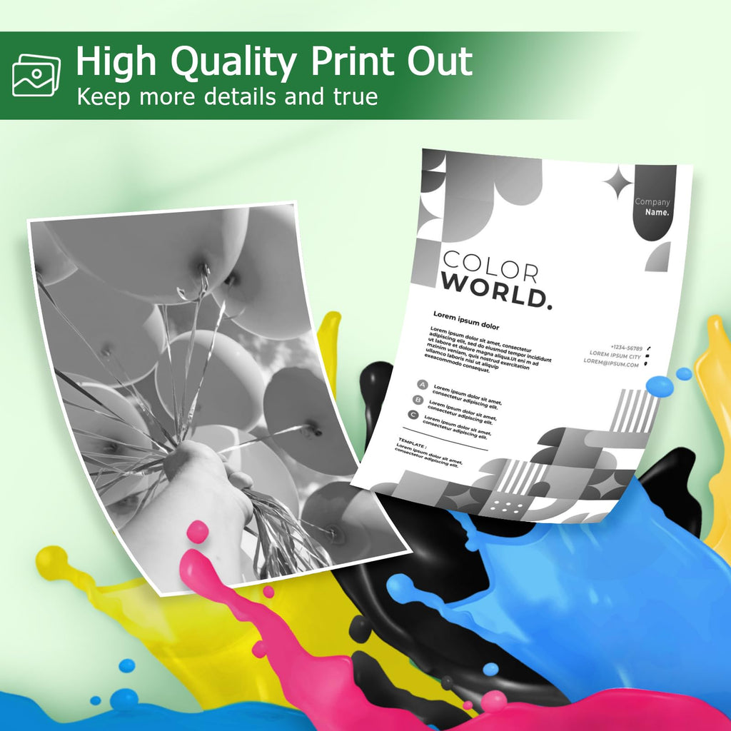 Printer Ink 63XL Black for HP 63 Ink Cartridges |2 Pack 63 XL High Yield Replacements for HP 63 Black Ink Work with OfficeJet 3830 3833 4650 5200 Envy 4510 4520 4512 Deskjet 1112 2130 3630 Printer