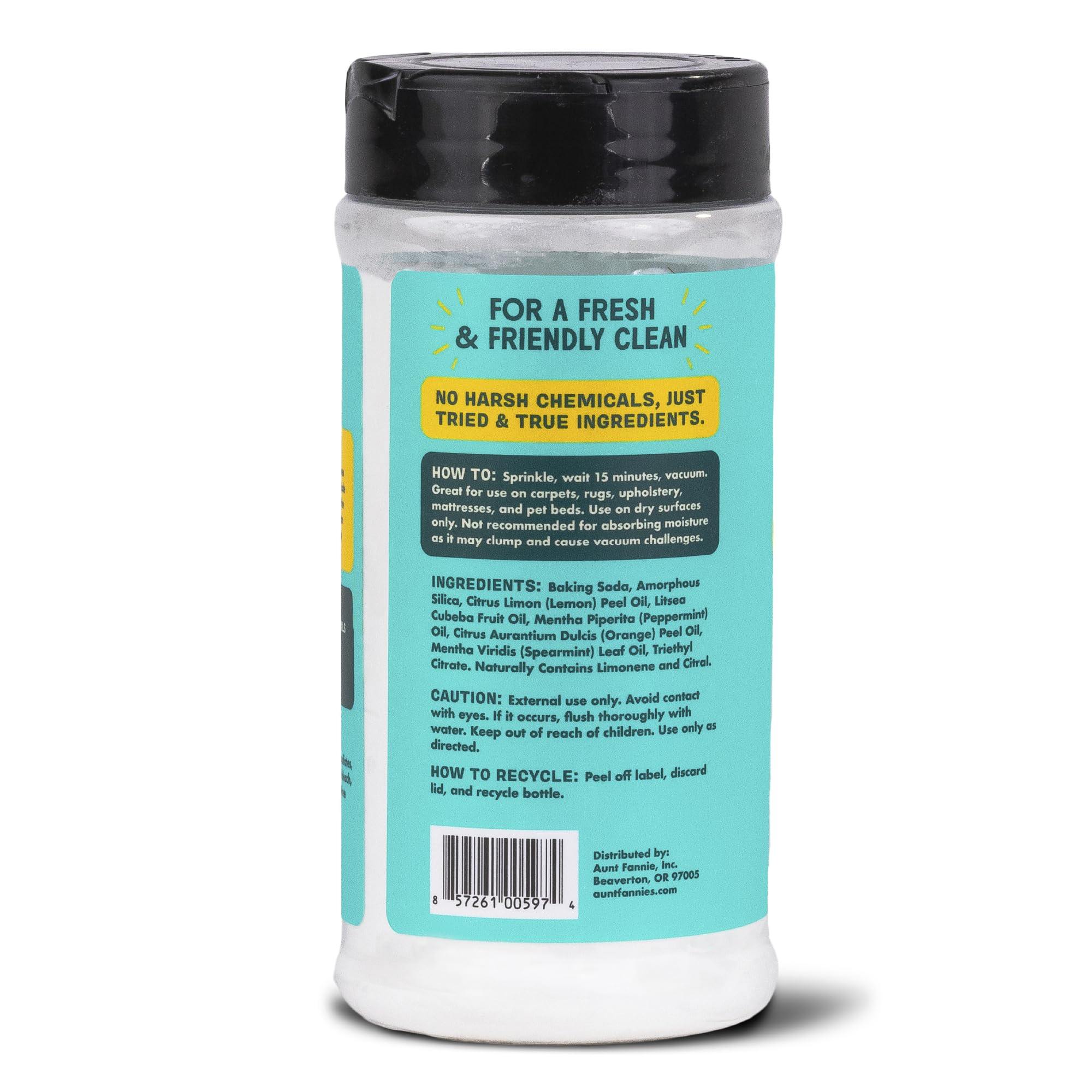 Aunt Fannie's Carpet Refresher & Deodorizer Powder, Multi-Purpose Rug, Carpet, and Upholstery Odor Eliminator for Homes with Cats and Dogs, Bright Lemon Scent, 16 Oz (Pack of 2)