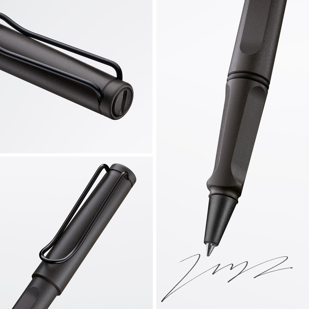LAMY safari umbra - Rollerball Pen with ergonomic grip & line width M - for pleasant long writing - made of robust ASA plastic - including rollerball refill LAMY M 63 in blue