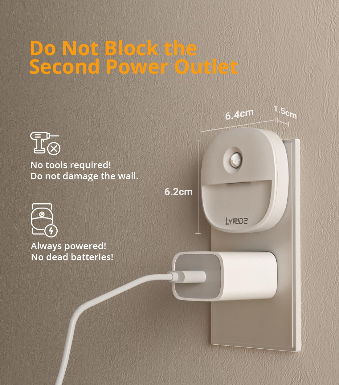 Lyridz Motion Sensor Night Light Plug in, [4 Pack] 2-in-1 Auto Modes (Motion Activated + Dusk to Dawn), 1-50LM Dimmable Veilleuse, 2700K Warm White for Stairs, Hallway, Bathroom - Ultra Slim