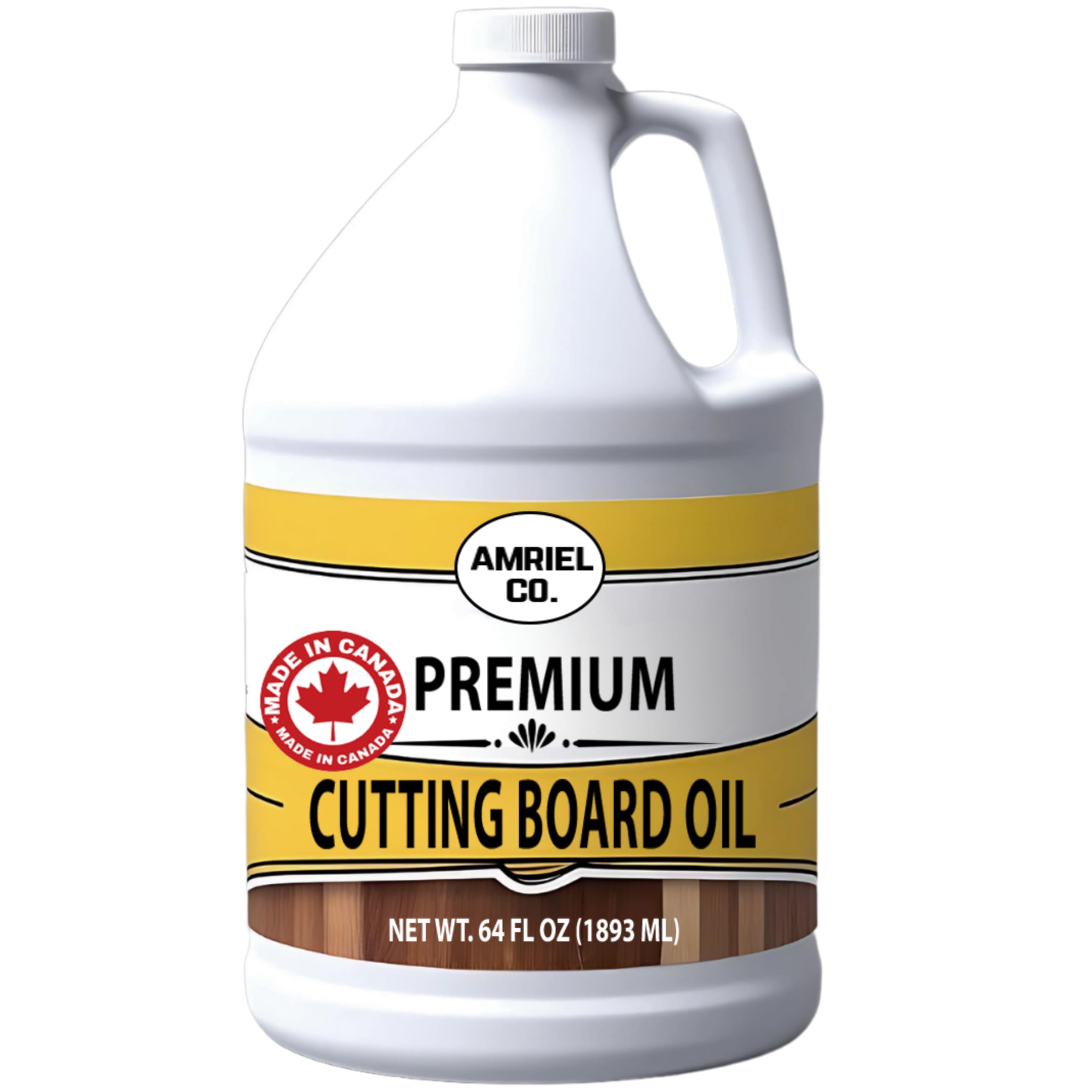 Cutting Board Oil 64 fl oz – 100% Food-Grade Mineral Oil for Protecting and Restoring Wooden Cutting Boards BY AMRIEL CO.