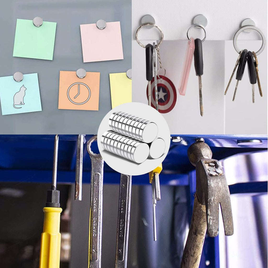 TRYMAG Magnets, 12x3mm 30Pcs Small Round Magnets for Fridge, Whiteboard, Locker, Crafts, Scientific Models