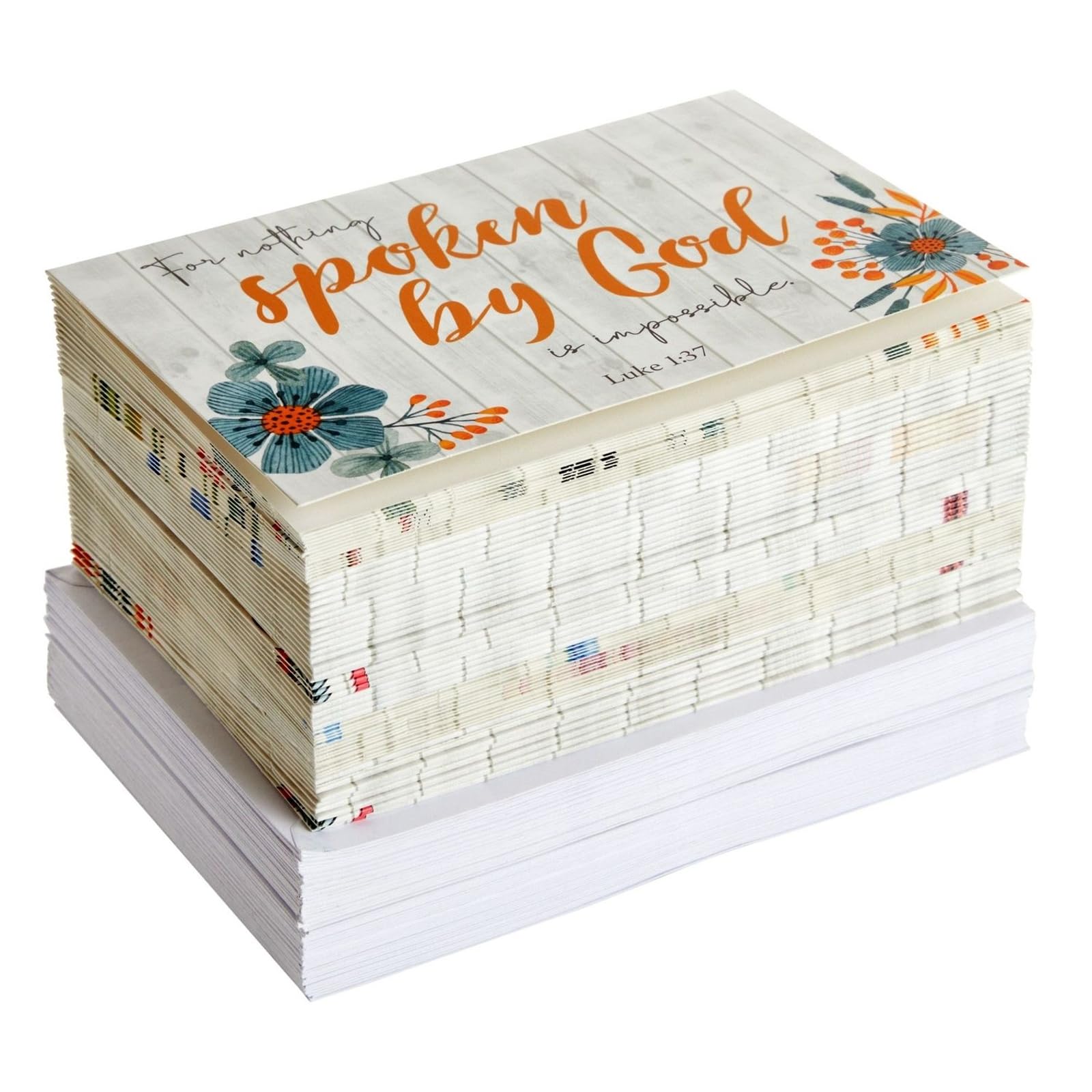 60 Pack Christian Inspirational Cards with Envelopes, Religious Encouragement Scripture, Bible Verses (6 Floral Designs, 4x6 In)