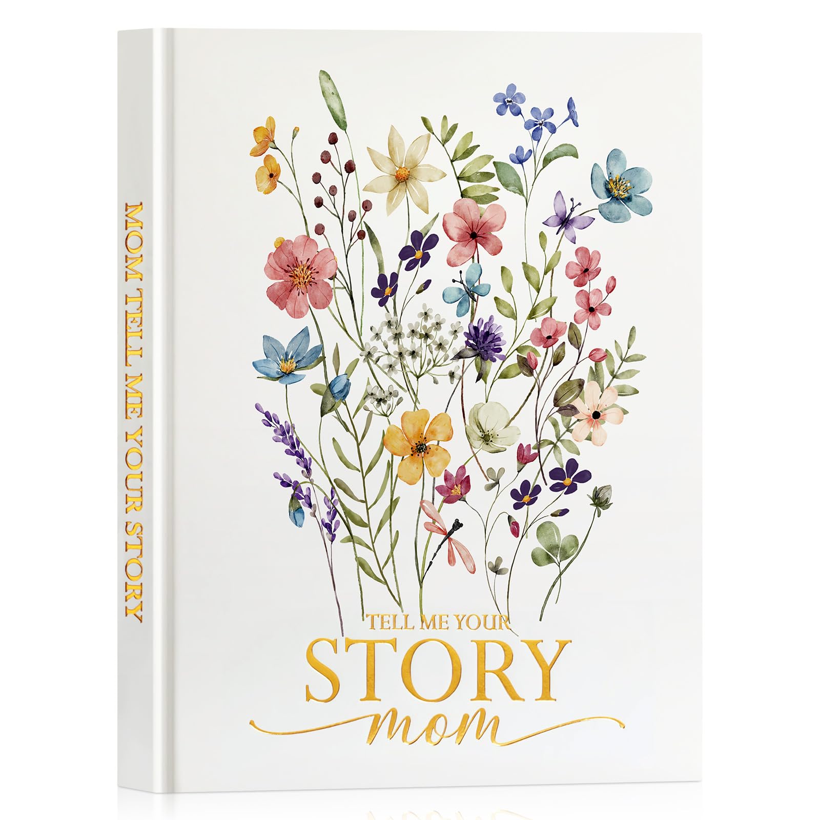 Lanpn Mom Life Story Book Journal with 270+ Prompts, Leather Hardcover Mother Story Guided Journal, Mom Memory Keepsake Heirloom Book to Fill Out, Mother's Day Birthday Christmas Gift for Mom