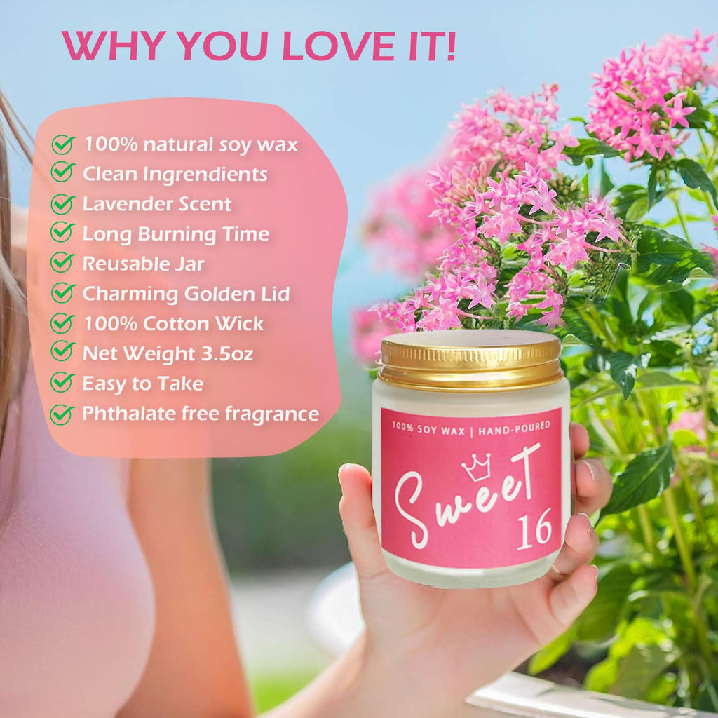 Sweet 16 Birthday Gifts for Girls, 16th Birthday Gifts Basket for Best Friends Female Sister Mom Wife Daughter Her Girlfriend Coworker Bestie