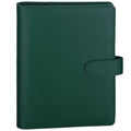 Antner A5 Binder 6 Ring Refillable Notebook Binder Planner Cover for A5 Refill Paper, PU Leather Loose Leaf Personal Organizer Budget Planner for Savings & Budgeting with Magnetic Buckle, Dark Green