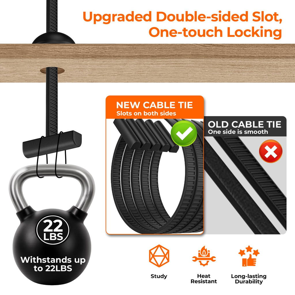 TAHEXUN Nylon Universal Cable Tie Buckle, Multifunctional Snap Fit Nylon Clips, UV Resistant Car Zip Ties Clips for Car Fender Bumper Trunk Home Use (200)