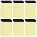 12 Pack Yellow Note Pads 5x8, Small Legalpads 5x8 Yellow for Office, Goefun Perforated College Ruled Writing Pads - 30 Sheets Samll Notepad