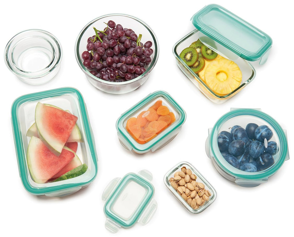 OXO Good Grips 3.5 Cup SNAP Leak Proof Glass Rectangle Food Storage Container, Clear