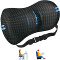 AsBellt Lumbar Support Memory Foam Pillow with Adjustable Elastic Strap, Improves Posture, Promotes Back Pain Relief, Great for Car Seat, Office Chair, Back Support, Recliner and Bed