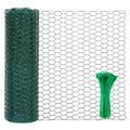 Wonninek Chicken Wire for Floral Arrangements, 16 x 236 Inches Gauge Galvanized Steel Wire Fence Ideal with Zip Ties for Crafting, Garden Protection, Bird Enclosures, Chicken Coops, Poultry Netting