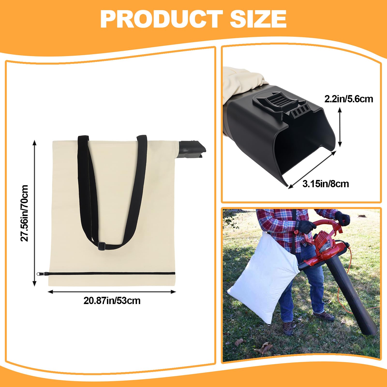 Ketofa 127-7040 Debris Collection Bag Compatible with Toro/Lawn Boy Blowers/Vacs,Leaf Blower Bag Replacement for 51574, 51592, 51593, 51594, 51599, 51609, 51602,51619, 51621