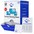 Screen Wipes for Electronics, 120 Count 6"×6" 15×15cm Pre-Moistened Screen Cleaner for Screens, Computer,Laptop,Tablet,Phone,Monitor,Car Screen Cleaner, Lens Wipes Individually Wrapped