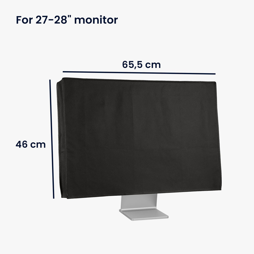 kwmobile Monitor Cover Compatible with 27-28" monitor - Dust Cover Computer Screen Protector - Black