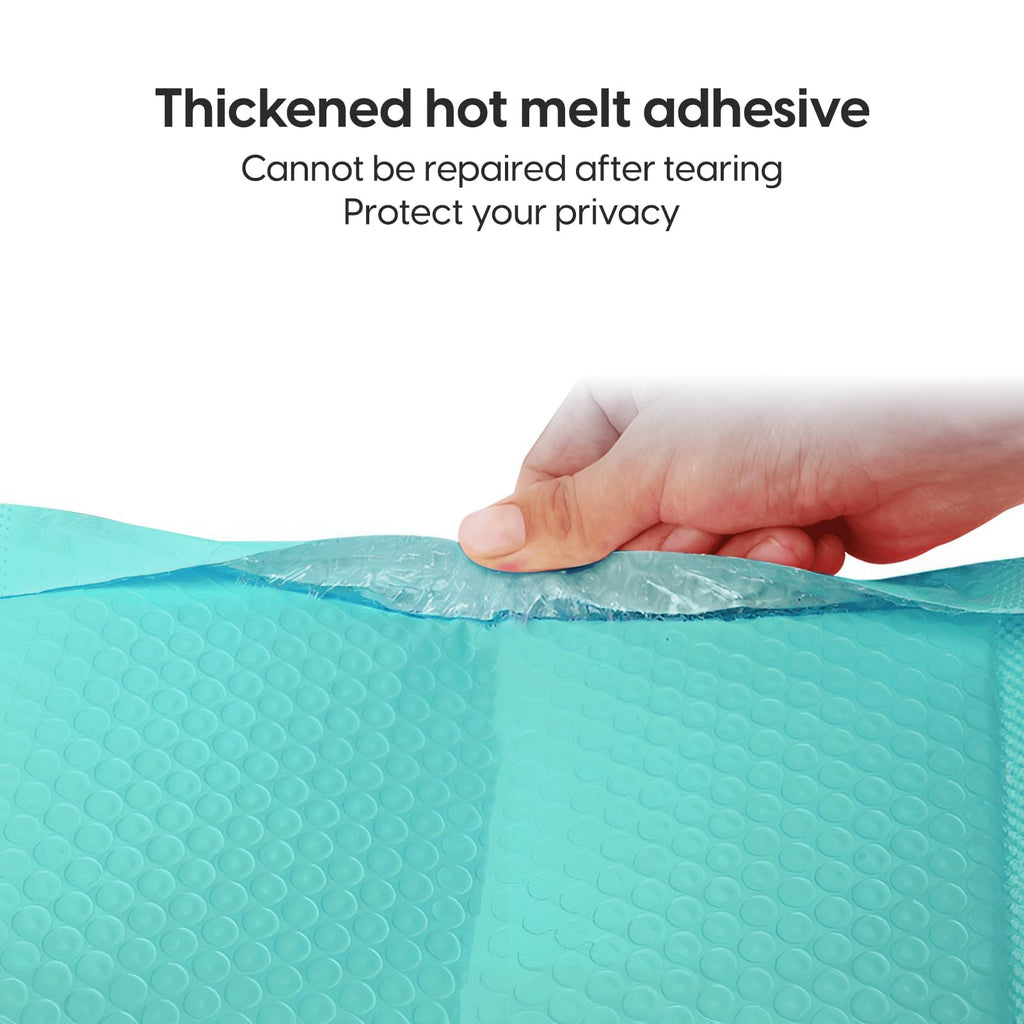 Bubble Mailers Waterproof 5 x 8 inches 50pcs Shipping Envelopes Multicolors Padded Envelopes Self Seal Adhesive (Teal, 5''x8'')