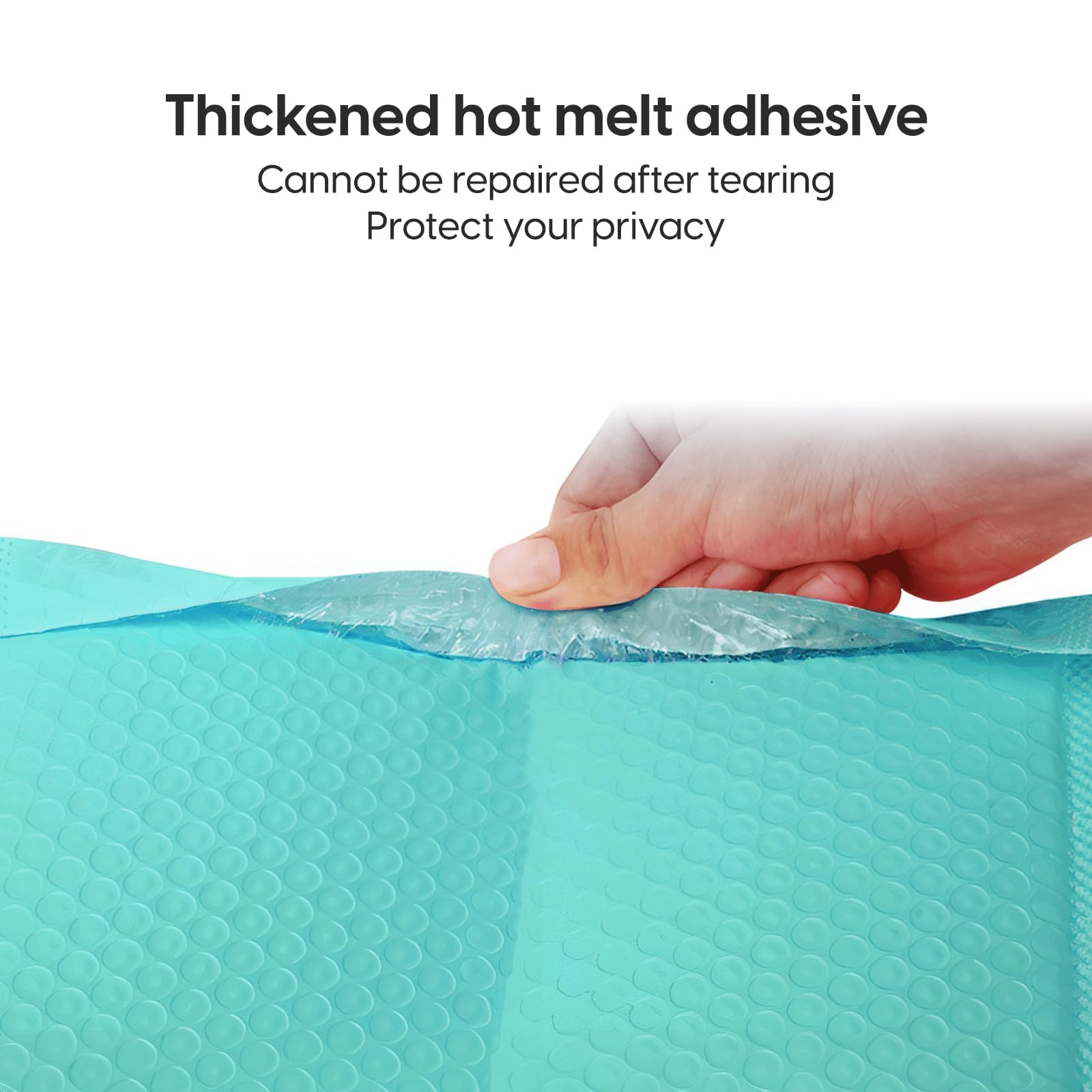 Bubble Mailers Waterproof 5 x 8 inches 50pcs Shipping Envelopes Multicolors Padded Envelopes Self Seal Adhesive (Teal, 5''x8'')