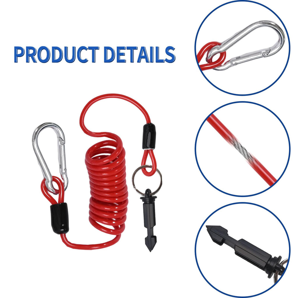 EATAKWARD Trailer Breakaway Switch, 4ft Breakaway Coiled Cable Kit with Electric Trailer Brake Switch Control Fit for RV Towing Trailers(4ft)