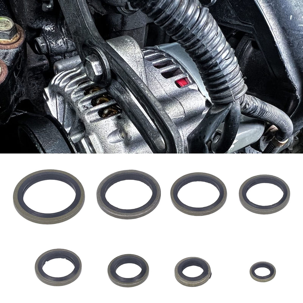 110 Pcs 8 Sizes Oil Seal Washer Automotive Drain Plug Gaskets Oil Crush Washers M6 M8 M10 M12 M14 M16 M18 M20