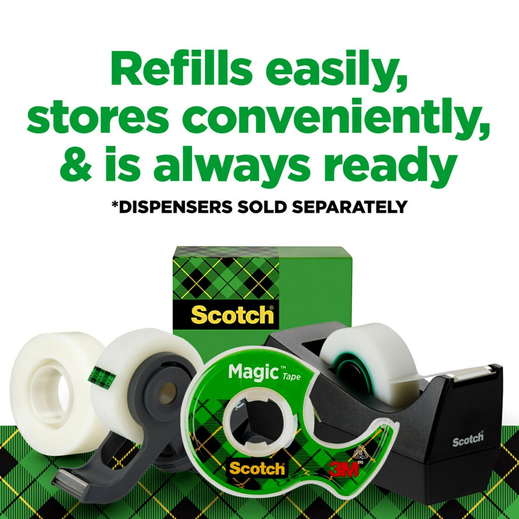 Scotch Tape Magic Tape, 19mm Wide x 25.4m, 8 Rolls
