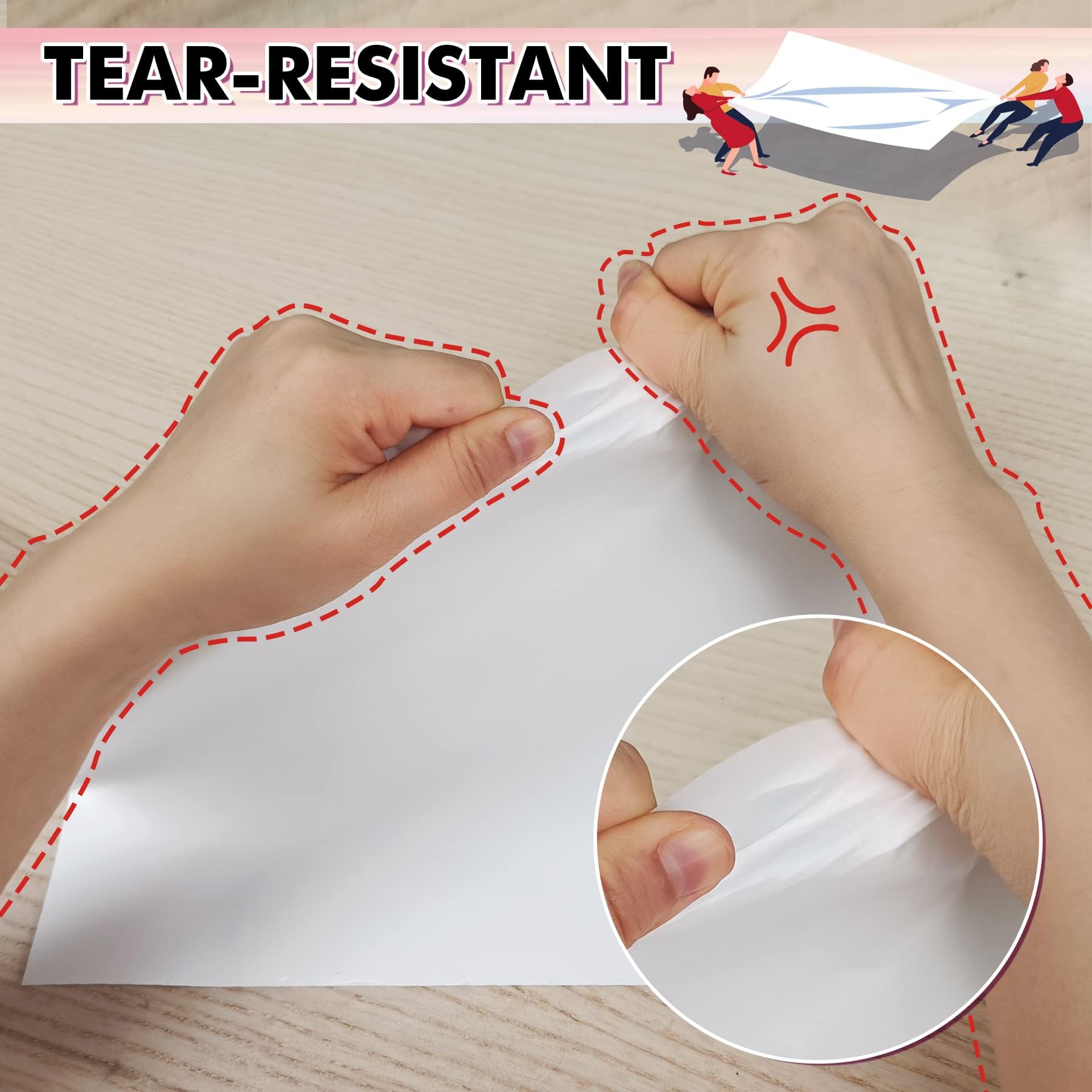 KOALA PAPER Printable Waterproof Paper for Inkjet Printer, 11x17 In 30 Sheets Matte White Vinyl Printer Paper, Non-Tearable, Durable, Quick Drying