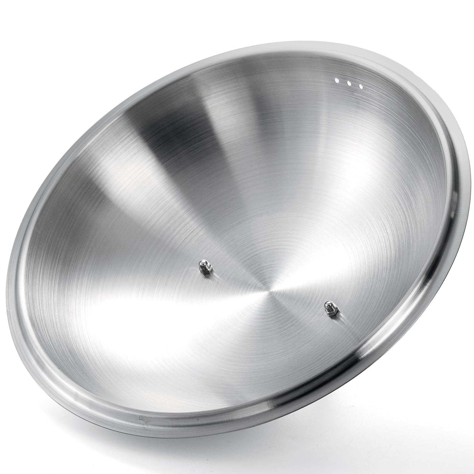 Peohud 2 Pack Griddle Accessories Basting Cover, 12 Inch Round Cheese Melting Dome, Stainless Steel Steam Pot Wok Lids, Heavy Duty Griddle Accessories for Flat Top Grill Cooking Indoor Outdoor