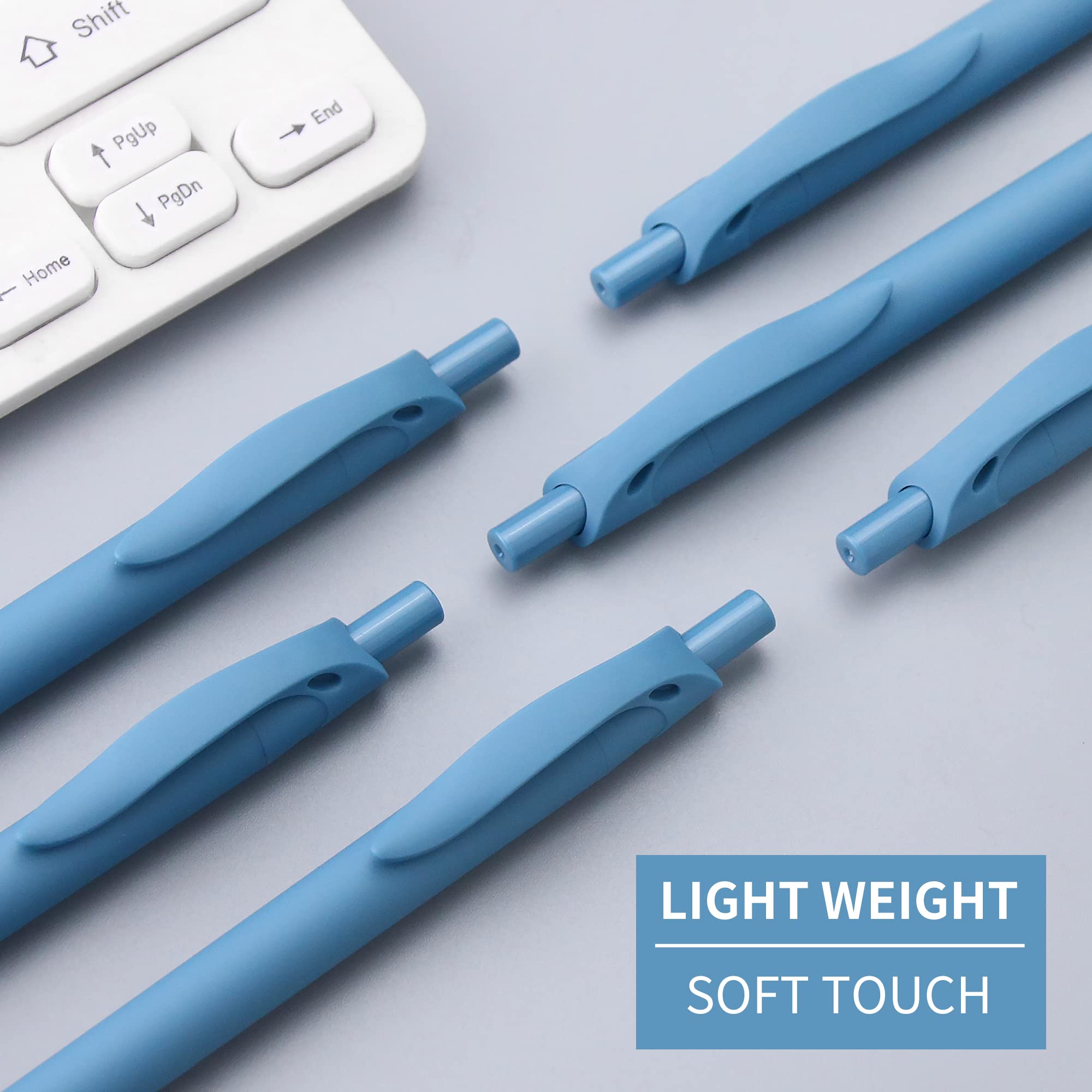 deegtran Pens Bulk, 50 Pack No Bleed Blue Click Pens, Wholesale Retractable Ballpoint Pens, Pens Medium Point, Smooth Ink Pens, 1.0MM Blue Ink