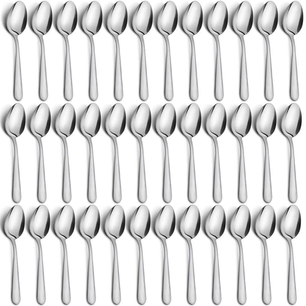 36-Piece Dinner Spoons Set, Funnydin 6.7" Inches Stainless Steel Table Spoons Silverware, Durable Dinner Spoons Set, Use for Home, Hotel and Restaurant - Mirror Polished, Dishwasher Safe