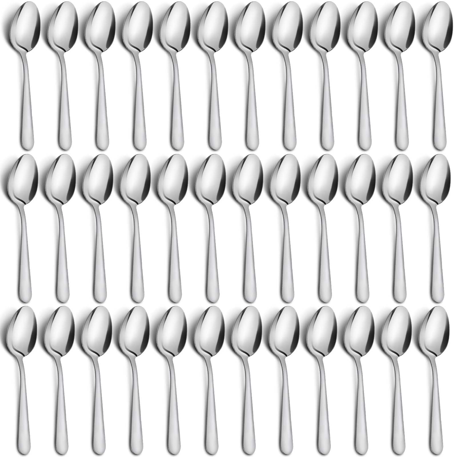 36-Piece Dinner Spoons Set, Funnydin 6.7" Inches Stainless Steel Table Spoons Silverware, Durable Dinner Spoons Set, Use for Home, Hotel and Restaurant - Mirror Polished, Dishwasher Safe