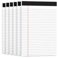 Legal Pads 8.5 x 11 White Note Pads Paper 8-1/2 x 11 Lined Paper Pad 8.5 x 11 White Legal Pad 6 Pack Notepads 8.5 x 11 Lined Writing Pads of Paper 8.5 x 11 Notepad White Paper Pads 30 Sheets/Pad