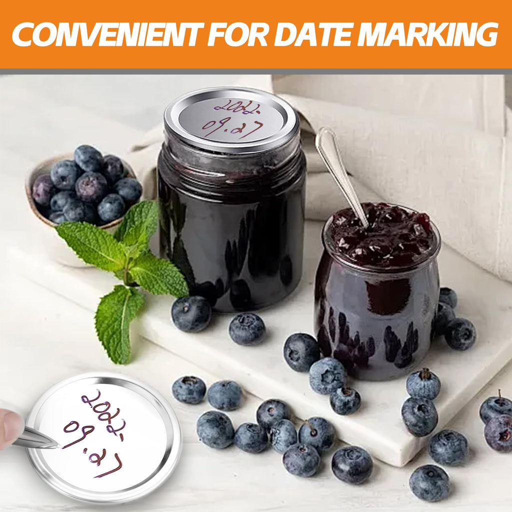 Mason Jar Lids, 240 Pcs Regular Mouth Canning Lids, 70 MM Airtight Leak Proof Canning Jar Lids for Ball, Kerr Jars, Silver