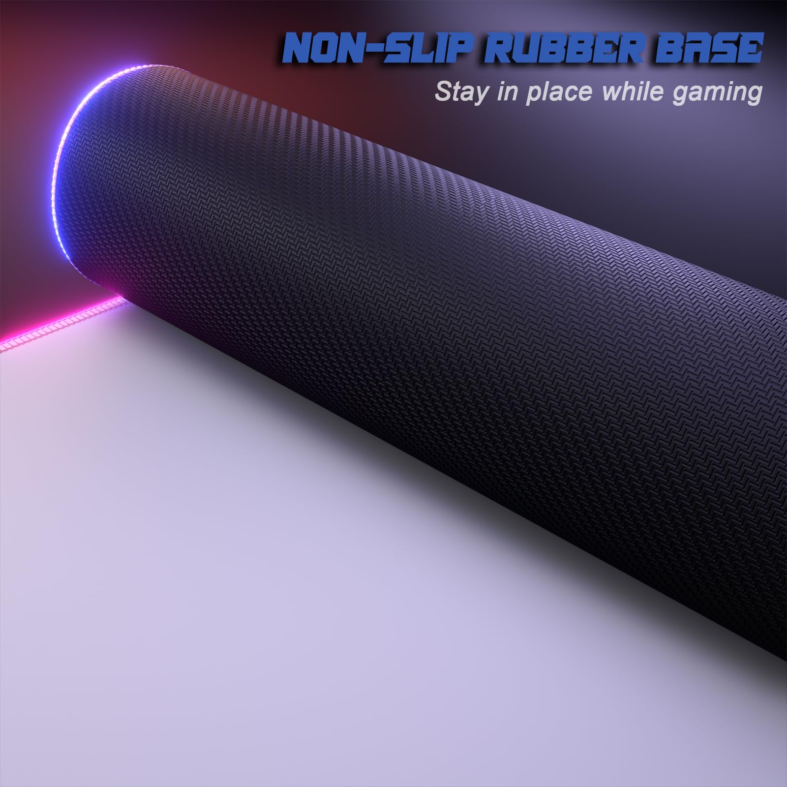 ITNRSIIET RGB Gaming Mouse Pad, Full Desk XL Extended Large Gaming Mousepad, 12 Lighting Modes, 30% Thicker, Big LED Desk Mat for Keyboard Computer Men Gamers Esport Pros, 32" x 12", White