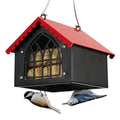 Kingsyard Double Suet Bird Feeder with Weatherproof Roof, All Metal, Upside Down Suet Feeders for Outdoors Hanging, Great for Downy Woodpecker Nuthatch Chickadee, Red