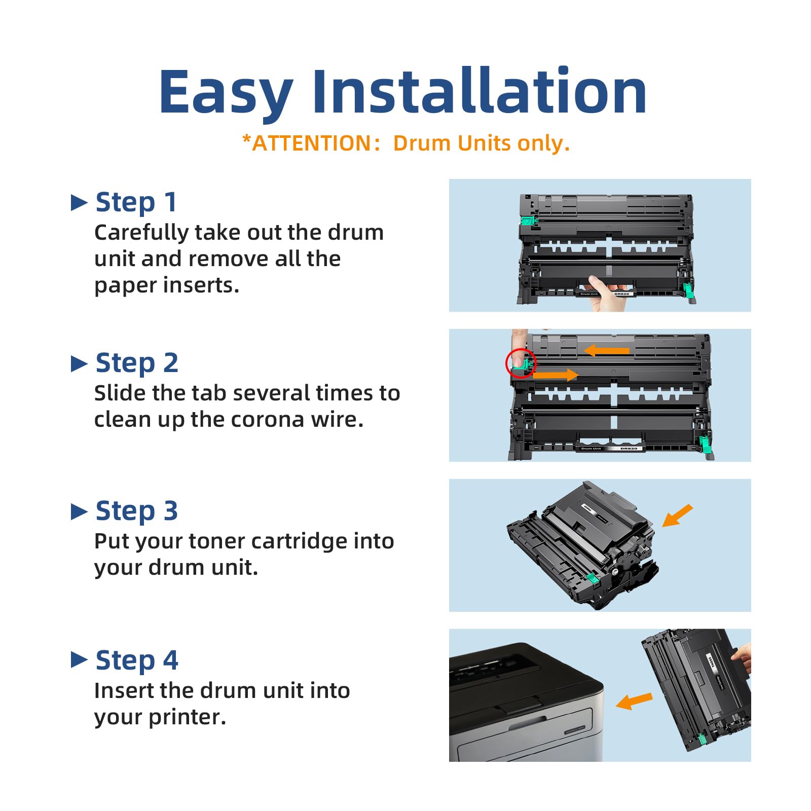 DR820 Drum Unit Replacement for DR820 DR-820 DR850 Drum Unit Work with HL-L6200DW HL-L6200DWT MFC-L5850DW MFC-L5900DW MFC-L5700DW DCP-L5600DN Printer Drum (1 Pack)