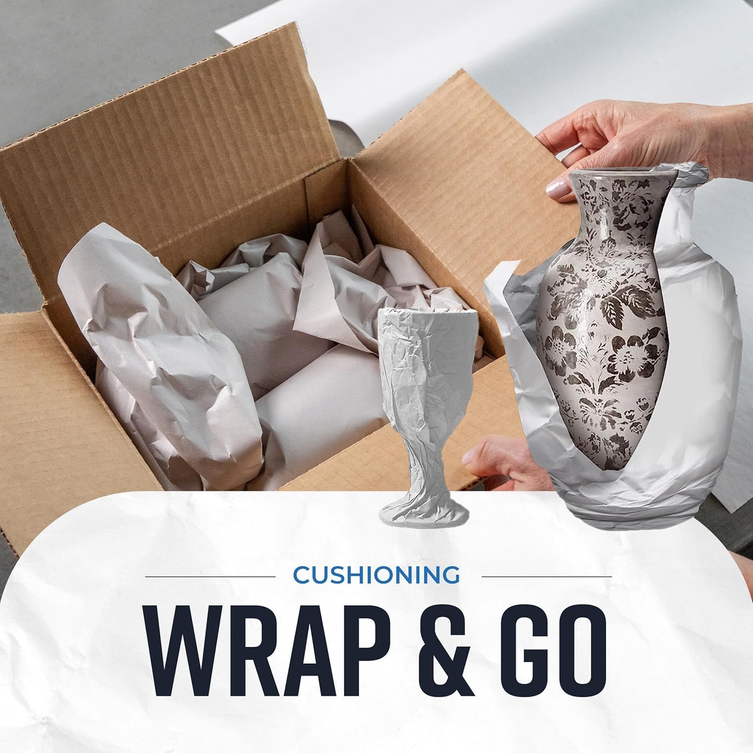 Bryco Goods Newsprint Packing Paper Sheets for Moving - 5lb - 160 Sheets - Moving & Shipping Supplies - 27" x 17" - Wrapping & Protecting Fragile Items - Newspaper Paper